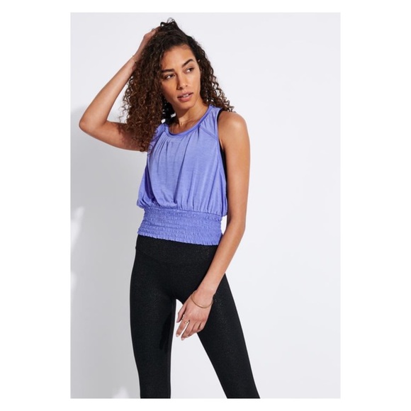 SOLD OUT——Free People Movement Say My Name Smocked Tee Top - Picture 4 of 6